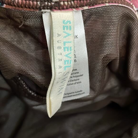 Sea Level Floral Print V Neck One Piece Swimsuit Size 4 New - Picture 5 of 6